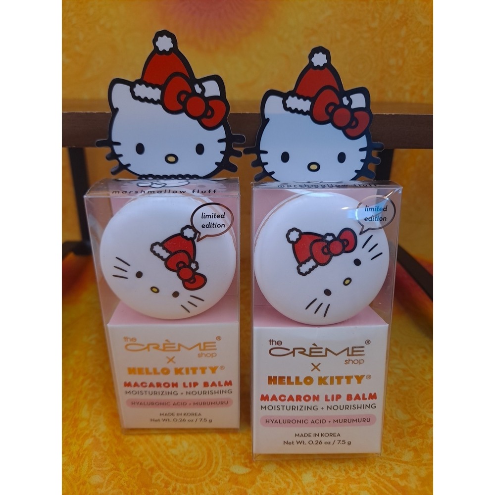 The Crème Shop x Sanrio HELLO KITTY MACARON LIP BALM Limited Edition Set Of 2